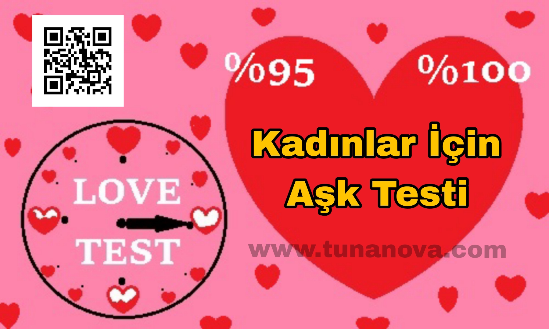 Kadınlar için aşk testi görseli; bir kadının ilişkideki beklentilerini, duygusal bağ kurma biçimini, partnerine olan güvenini ve kalbindeki gerçek sevgiyi profesyonelce analiz eder. Sezgiselliği, romantik uyumu ve gelecek hayallerindeki partner etkisini ölçen bu kapsamlı değerlendirme, kadınların aşk hayatındaki mutluluk kriterlerini belirlemesine ve duygusal farkındalık kazanmasına yardımcı olur.