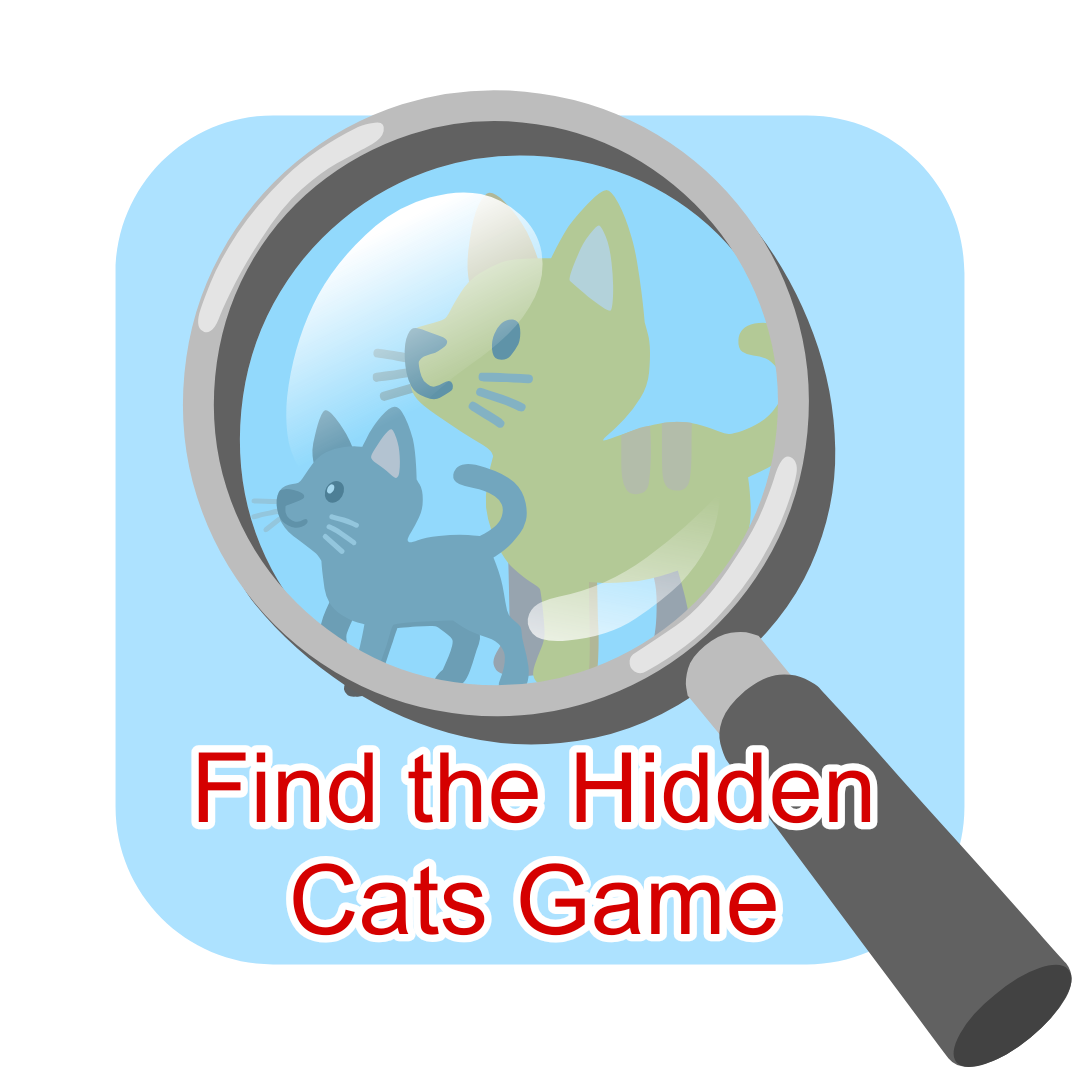 Gizli kedileri bulma oyunu oyna, saklanan kedileri dikkatle ara ve bul, eğlenceli ve odak gerektiren gizli nesne oyunu